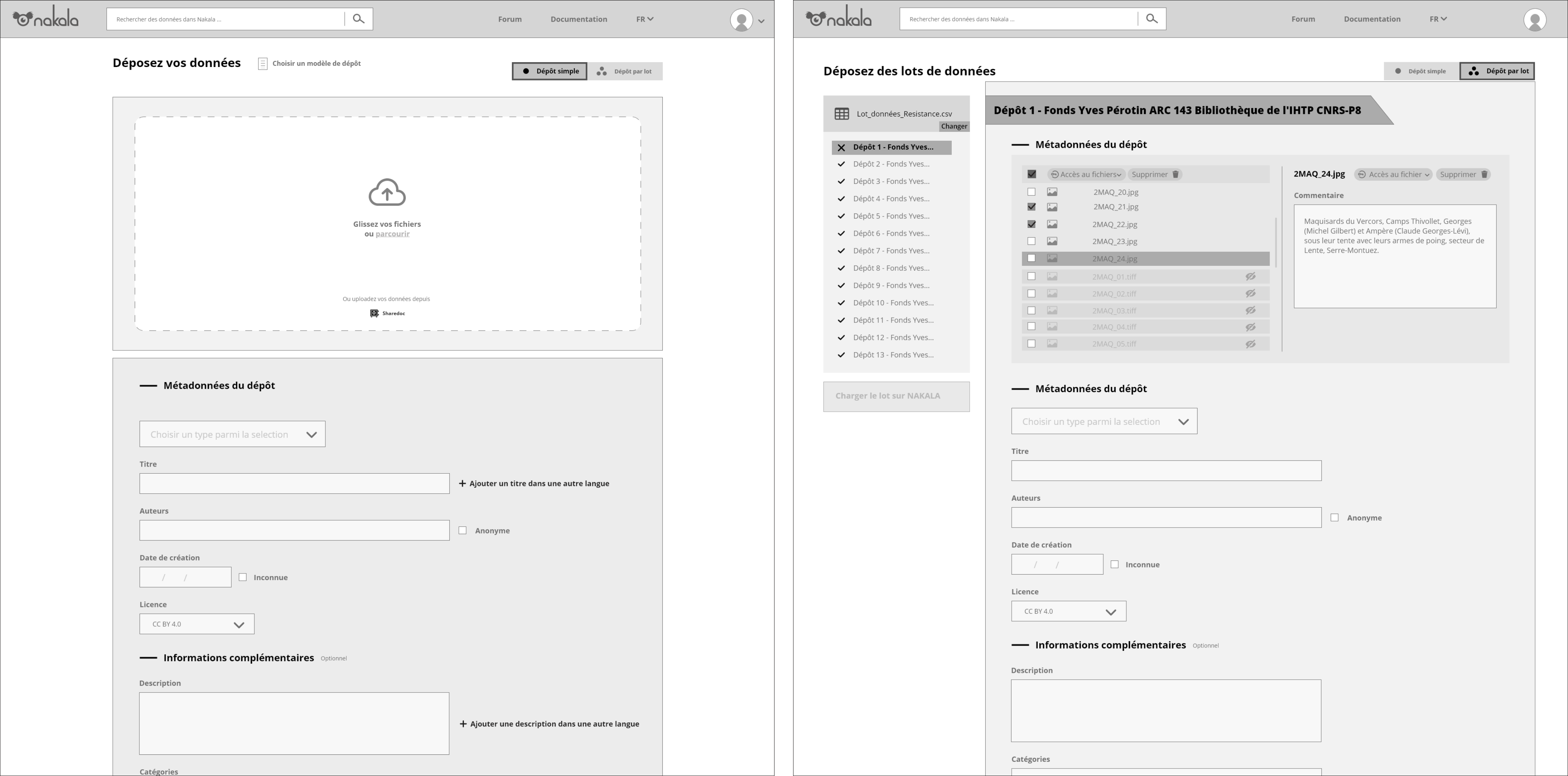 upload wireframes